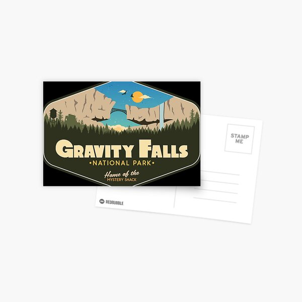Vista previa del artículo con la obra «Parque Nacional Gravity Falls: ¡hogar de Mystery Shack!», diseñado y vendido por magrodanny.