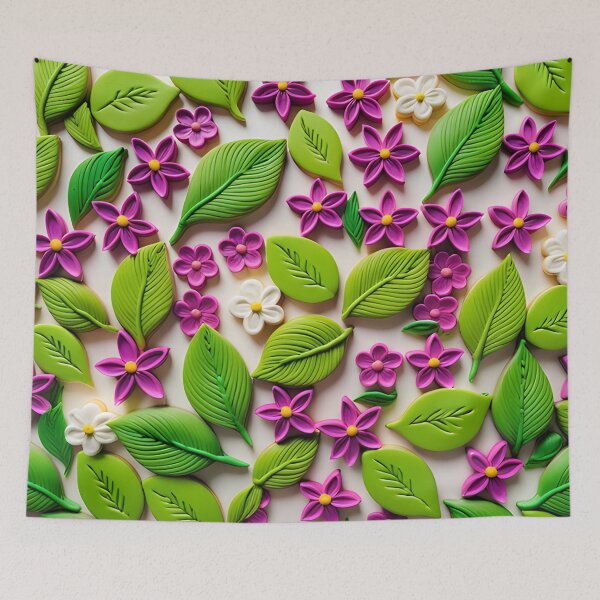 Item preview, Realistic bright 3D wild flowers/1 - expressive botanical pattern. designed and sold by My-fake-places.