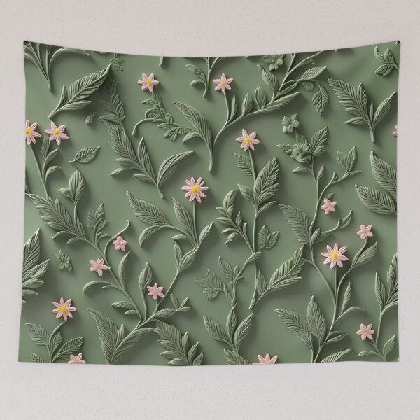 Item preview, Realistic intense 3D wild flowers/5 - expressive botanical pattern. designed and sold by My-fake-places.