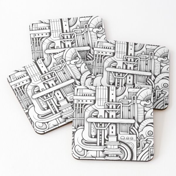 Item preview, Abstract 80's Inspired Coloring Page designed and sold by HarlemHustle.