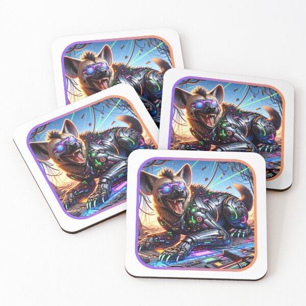 Item preview, Hyena Hightech - Neon Laugh designed and sold by MrAI-Store.