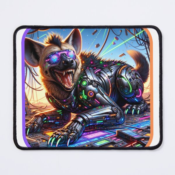Item preview, Hyena Hightech - Neon Laugh designed and sold by MrAI-Store.
