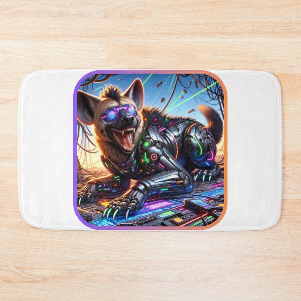 Item preview, Hyena Hightech - Neon Laugh designed and sold by MrAI-Store.