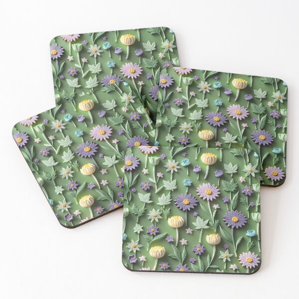 Item preview, Realistic intense 3D wild flowers/8 - expressive botanical pattern. designed and sold by My-fake-places.