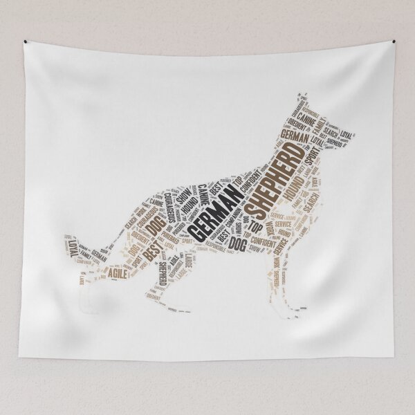Item preview, German Shepherd Wordcloud for Lighter Backgrounds designed and sold by WordsYouLove.