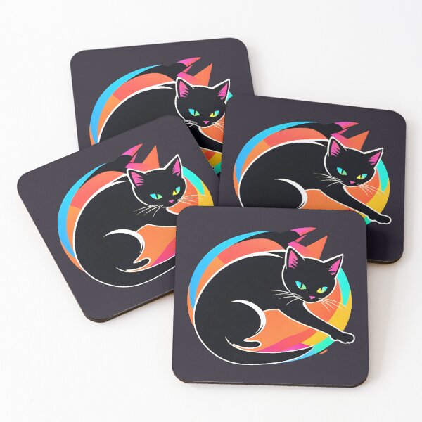 Item preview, Cool Black Cat Prism Colored Pocket Shirt designed and sold by Devo07.