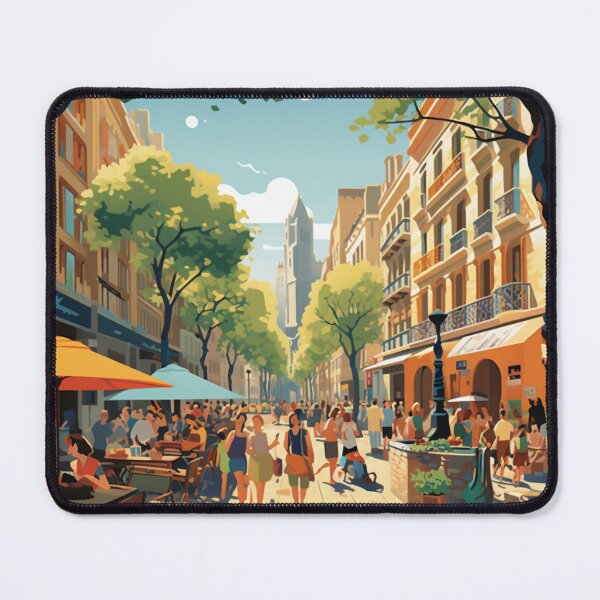 Item preview, A Vintage Travel Illustration of Barcelona - Spain designed and sold by GoodOldVintage.