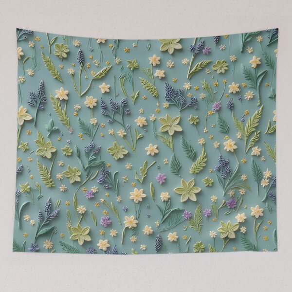 Item preview, Realistic intense 3D wild flowers/10 - expressive botanical pattern. designed and sold by My-fake-places.