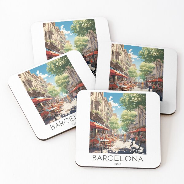 Item preview, A Vintage Travel Illustration of Barcelona - Spain  designed and sold by GoodOldVintage.