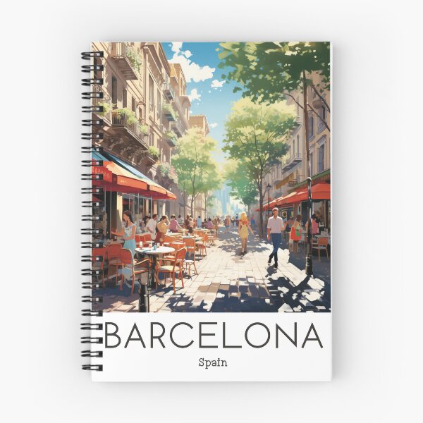 Item preview, A Vintage Travel Illustration of Barcelona - Spain  designed and sold by GoodOldVintage.