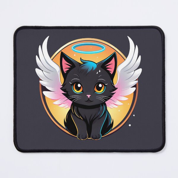 Item preview, Black Kitty Cat Angel Memorial designed and sold by Devo07.