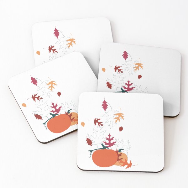 Item preview, Pumpkins and autumn leaves designed and sold by Jaine Drake.
