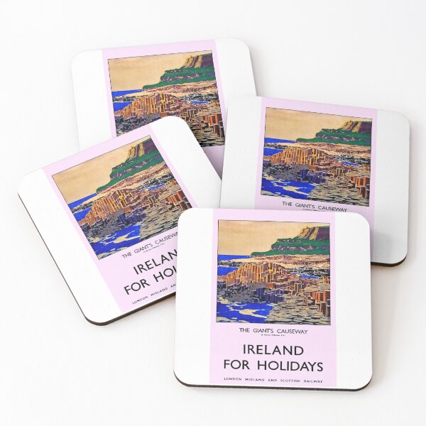 Artikelvorschau, Vintage-Reiseplakat der LMS Railway für The Giant's Causeway, Nordirland entworfen und verkauft von Random Railways.