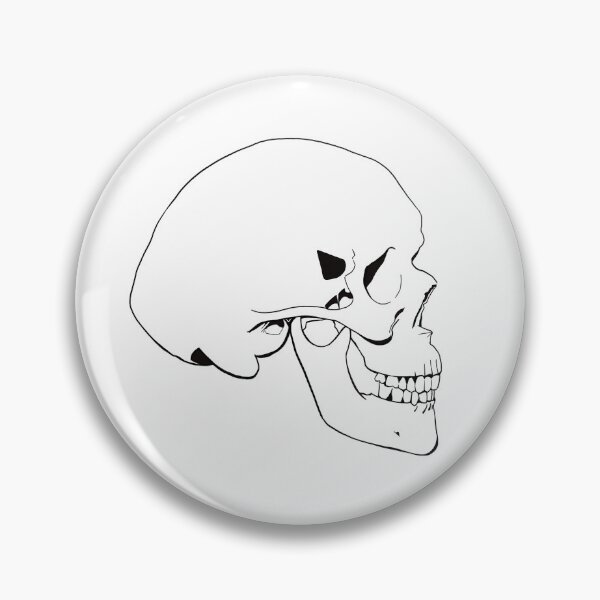 Item preview, Skull Black Ink Linework designed and sold by MaxToonArt.