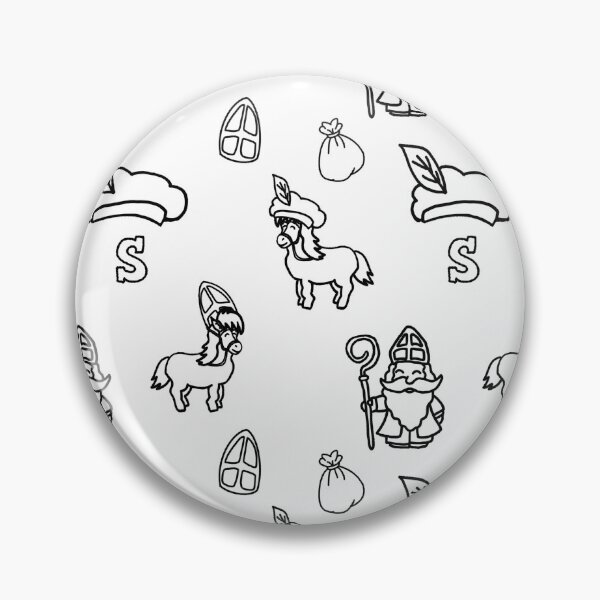 Item preview, Sinterklaas Mijter Muts Paardje zwart wit mashup  designed and sold by Krissys-Art.