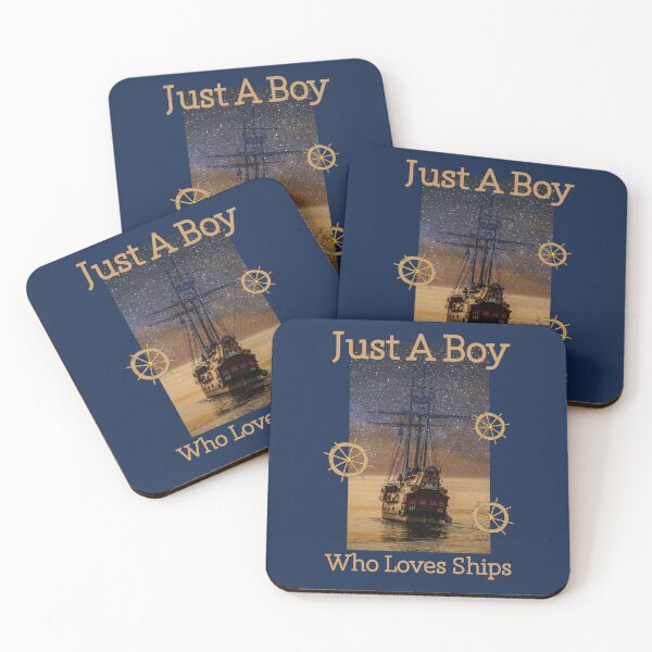 Item preview, Just a boy who loves ships designed and sold by ShirtSensation.
