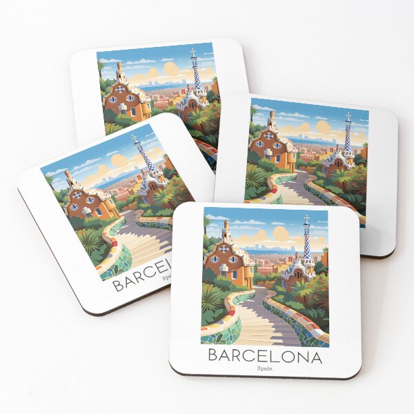 Item preview, A Vintage Travel Illustration of Barcelona - Spain  designed and sold by GoodOldVintage.