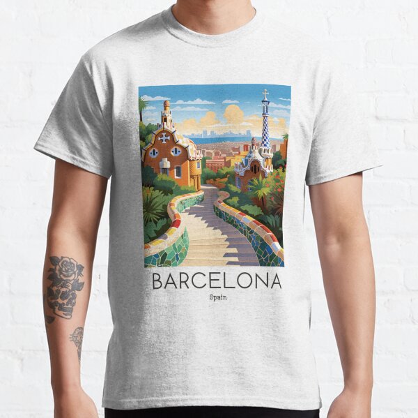 Barcelona Slogan Relaxed Long Sleeve T-Shirt - Aqua
