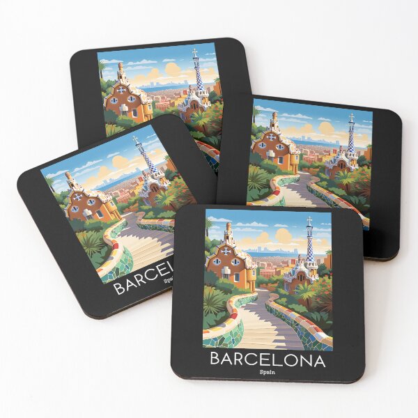 Item preview, A Vintage Travel Illustration of Barcelona - Spain  designed and sold by GoodOldVintage.