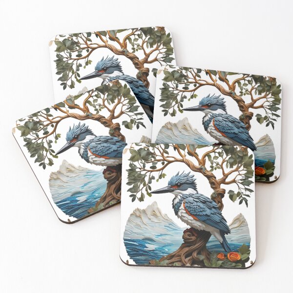 Item preview, Belted kingfisher designed and sold by A-CRAFT.