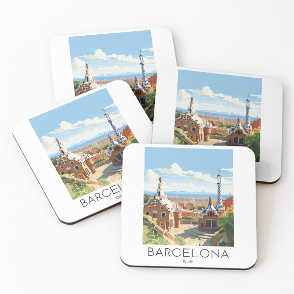 Item preview, A Vintage Travel Illustration of Barcelona - Spain  designed and sold by GoodOldVintage.