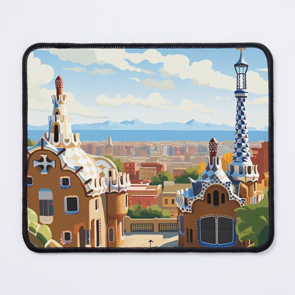 Item preview, A Vintage Travel Illustration of Barcelona - Spain designed and sold by GoodOldVintage.