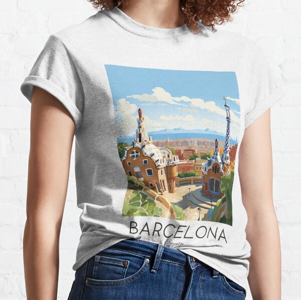 Barcelona Slogan Relaxed Long Sleeve T-Shirt - Aqua