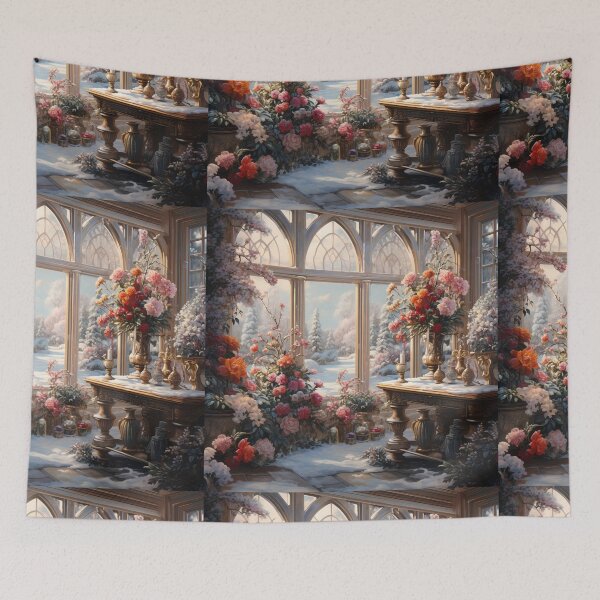 Item preview, Frosty Floral Haven Winter Charm designed and sold by BloomPattern.