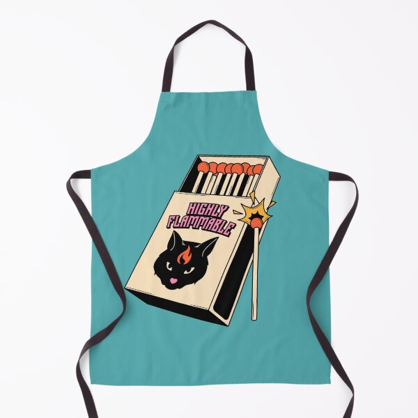 Item preview, Highly Flammable Walker Black Cat in blue designed and sold by charcoalcatco.