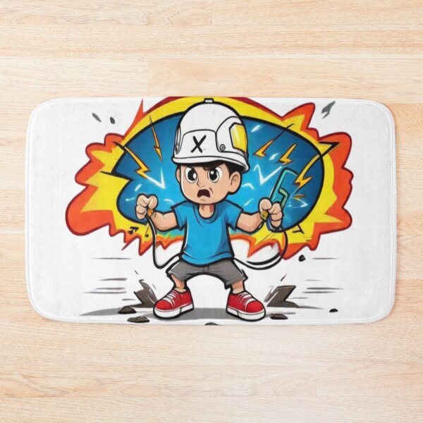Item preview, Electricity Warning: Stay Safe, Kid! designed and sold by PrintPulse-9.