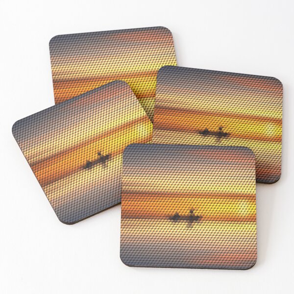 Item preview, Boat Sunset 3D Cubes Low Poly Art designed and sold by SpiroJo.