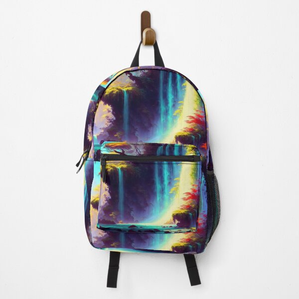 Item preview, Colorful rainforest with cascading waterfalls designed and sold by M-Y-A-R-T-.