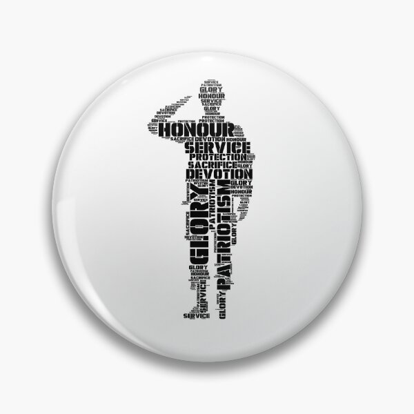 Item preview, Saluting soldier with words inside designed and sold by Hexan.