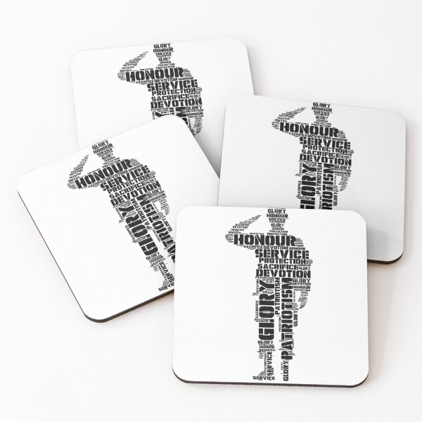 Item preview, Saluting soldier with words inside designed and sold by Hexan.