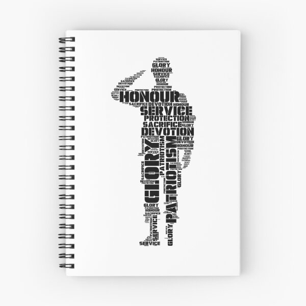 Item preview, Saluting soldier with words inside designed and sold by Hexan.