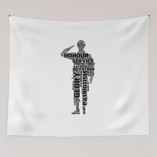 Item preview, Saluting soldier with words inside designed and sold by Hexan.