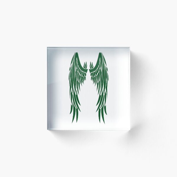 Item preview, Ethereal Essence: Long Elegant Green Angel Wings designed and sold by EvaAngel.