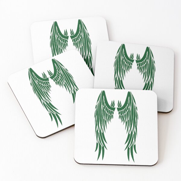 Item preview, Ethereal Essence: Long Elegant Green Angel Wings designed and sold by EvaAngel.