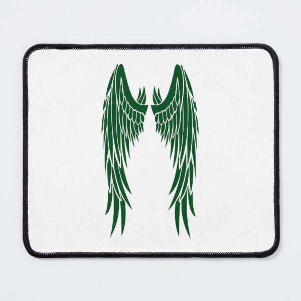 Item preview, Ethereal Essence: Long Elegant Green Angel Wings designed and sold by EvaAngel.