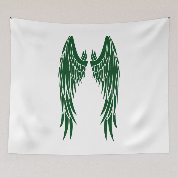 Item preview, Ethereal Essence: Long Elegant Green Angel Wings designed and sold by EvaAngel.