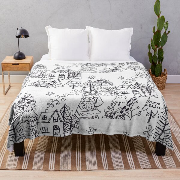 Item preview, Scandinavian cottage in the Christmas forest designed and sold by colorfulglee.