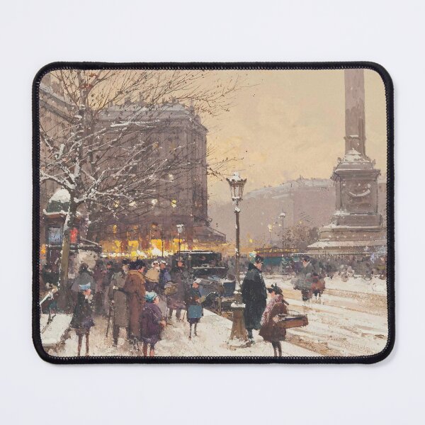 Item preview, Figures in the Snow, Place de Concorde, Paris (20th century) - Eugène Galien Laloue designed and sold by SALON DES ARTS.