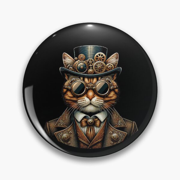 Item preview, Steampunk Cat Women Men Kids Steampunk Kitten designed and sold by BlueBerry-Pengu.