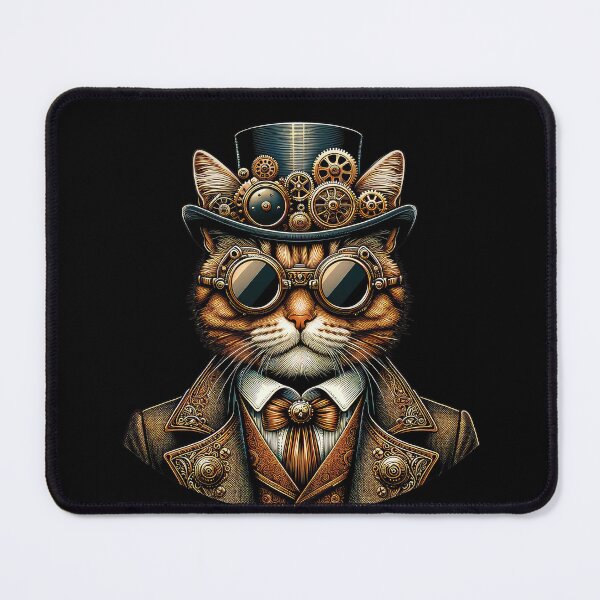Item preview, Steampunk Cat Women Men Kids Steampunk Kitten designed and sold by BlueBerry-Pengu.