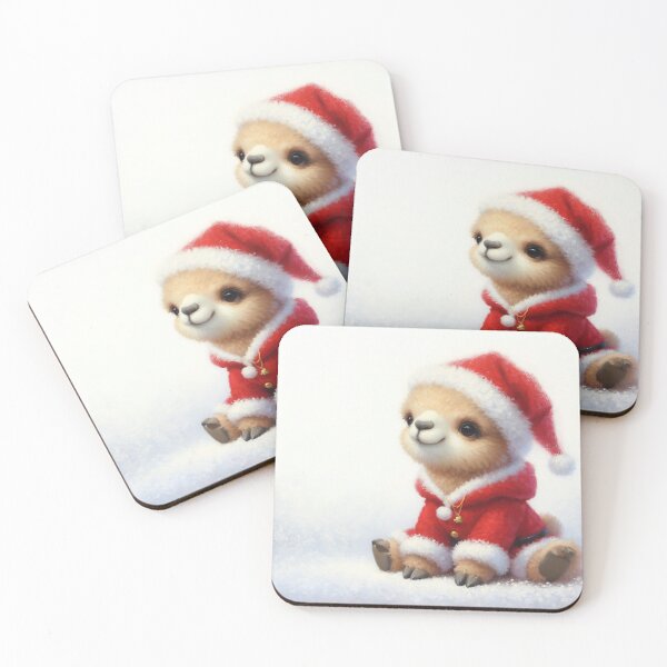 Item preview, alpaca in santa outfit designed and sold by KateBlakeO.