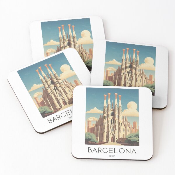 Item preview, A Vintage Travel Illustration of Barcelona - Spain  designed and sold by GoodOldVintage.