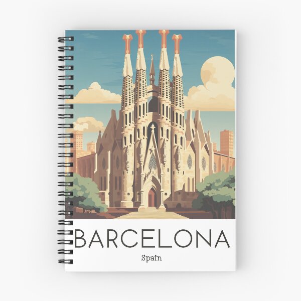 Item preview, A Vintage Travel Illustration of Barcelona - Spain  designed and sold by GoodOldVintage.