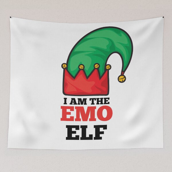 Item preview, Christmas family friends pajama party. I am the emo elf. designed and sold by VieBelieve.
