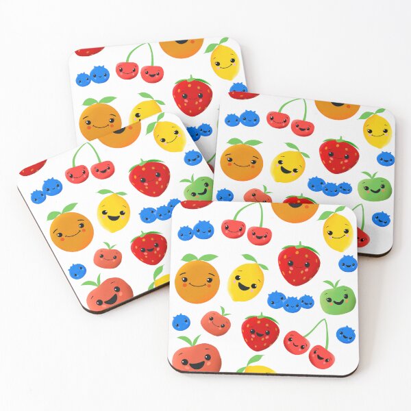 Item preview, Happy cute Fruits and Berries pattern designed and sold by Anton Repetto.