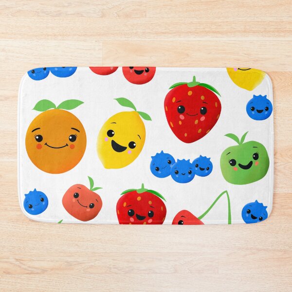 Item preview, Happy cute Fruits and Berries pattern designed and sold by Anton Repetto.